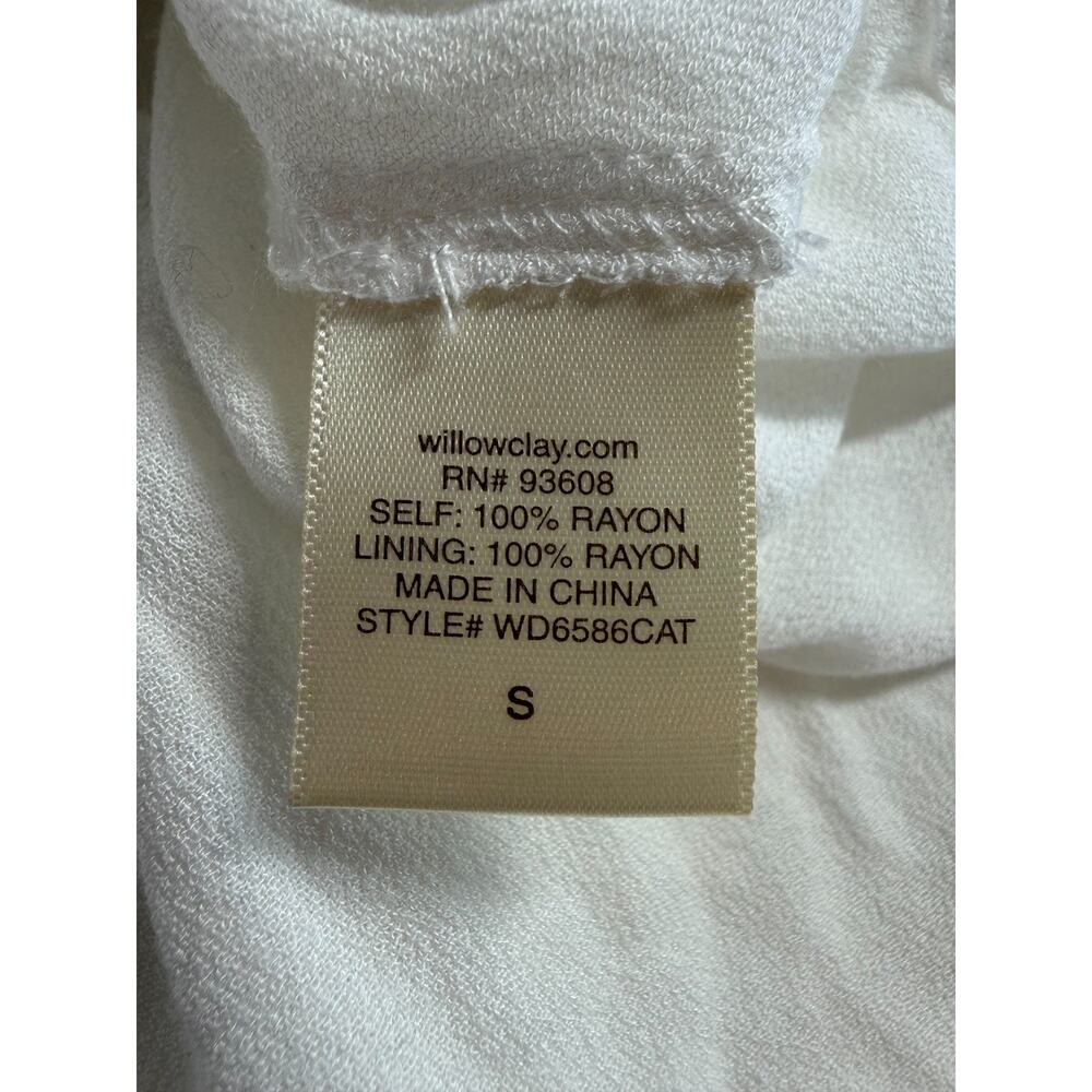 Willow & Clay Lace Babydoll Maxi Dress Womens Size Small Ivory Bohemian Romantic - Picture 12 of 13
